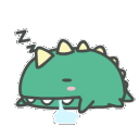 dinosaur sleepq Slack emoji