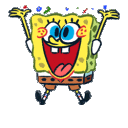 spongebobcelebrateq Slack emoji