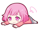 anime girl pout lay Slack emoji