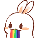 bunny shy peek Slack emoji