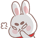 bunny huff pout Slack emoji