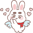 bunny blow kiss Slack emoji
