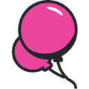 pink balloonsq Slack emoji