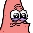 patrick cry q Slack emoji
