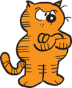 sassy cat arms crossed Slack emoji