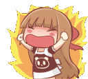girl fist pump cheer Slack emoji