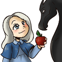 girl offer apple dragon Slack emoji