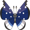 butterfly blue spotted Slack emoji
