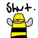 bee shut q Slack emoji