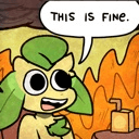 leafeon thisisfineq Slack emoji