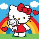 hello kitty rainbowq Slack emoji