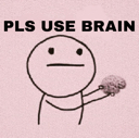 aw use your brainq Slack emoji