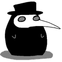 plague doctor black hat Slack emoji