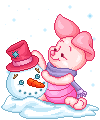 piglet snowmanq Slack emoji