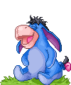 eeyore laughq Slack emoji