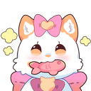 dog lick tongue out Slack emoji