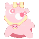 cute bear bubblegum bow Slack emoji