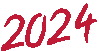 red 2024 cursive Slack emoji