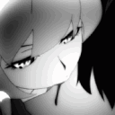 anime girl looking down Slack emoji