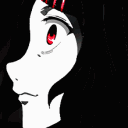 anime girl red eye surprised Slack emoji