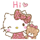 hello kitty hi bear hug Slack emoji