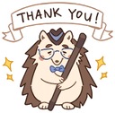 hedgehog thanks banjo Slack emoji