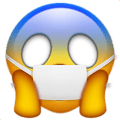 scream with mask Slack emoji