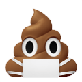 pile of poo with mask Slack emoji
