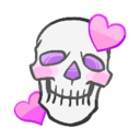 skull loveq Slack emoji