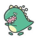 dinosaur runqq Slack emoji