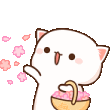 cat throw flowerq Slack emoji