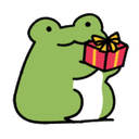 frog happy giftq Slack emoji