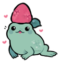frog love kissyq Slack emoji