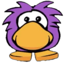 purple bird stare Slack emoji