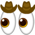 cowboy eyes Slack emoji