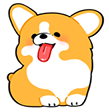 corgi tongueq Slack emoji