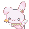 pink bunny star Slack emoji