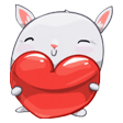 cat hug heart Slack emoji