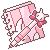 pink notebookq Slack emoji