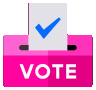 vote pinkq Slack emoji