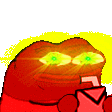pepe glowing eyes sip Slack emoji