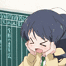 anime boy shy smile Slack emoji
