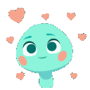 blue smile heart eyes Slack emoji