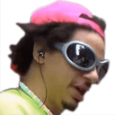 cool guy pink cap Slack emoji
