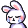 bunny sad tear Slack emoji