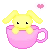 bunny teacup heart Slack emoji