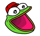 green animated character Slack emoji