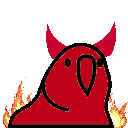 satan parrot Slack emoji