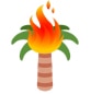 palm tree on fire Slack emoji