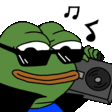 pepe boom box Slack emoji